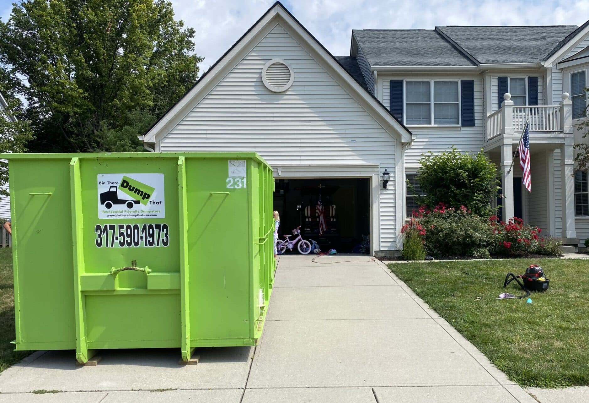 rent a dumpster for downsizing in indianapolis